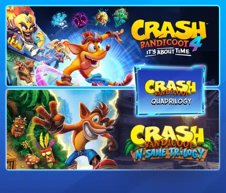crashquad اکانت قانونی Crash Quadrilogy Bundle برای PS4 و PS5